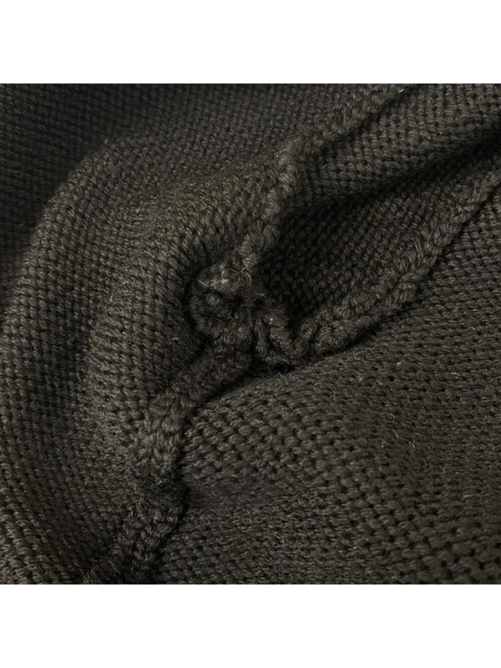 Chanel Cardigan 40 M Black Long Sleeve Sequin Wool